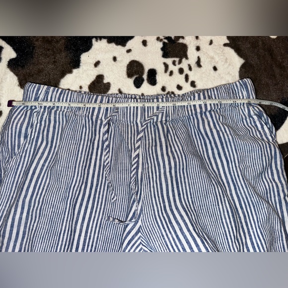 4 Our Dreamers Linen Striped Drawstring Pants Sz. M - Picture 5 of 7